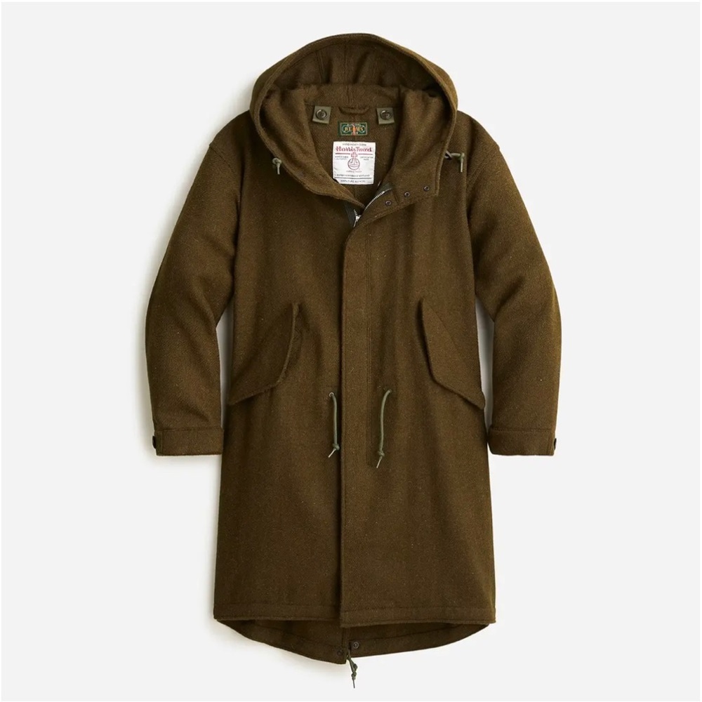 NWT - BEAMS PLUS X J.Crew mil coat in Harris Tweed cloth - Men's Medium
